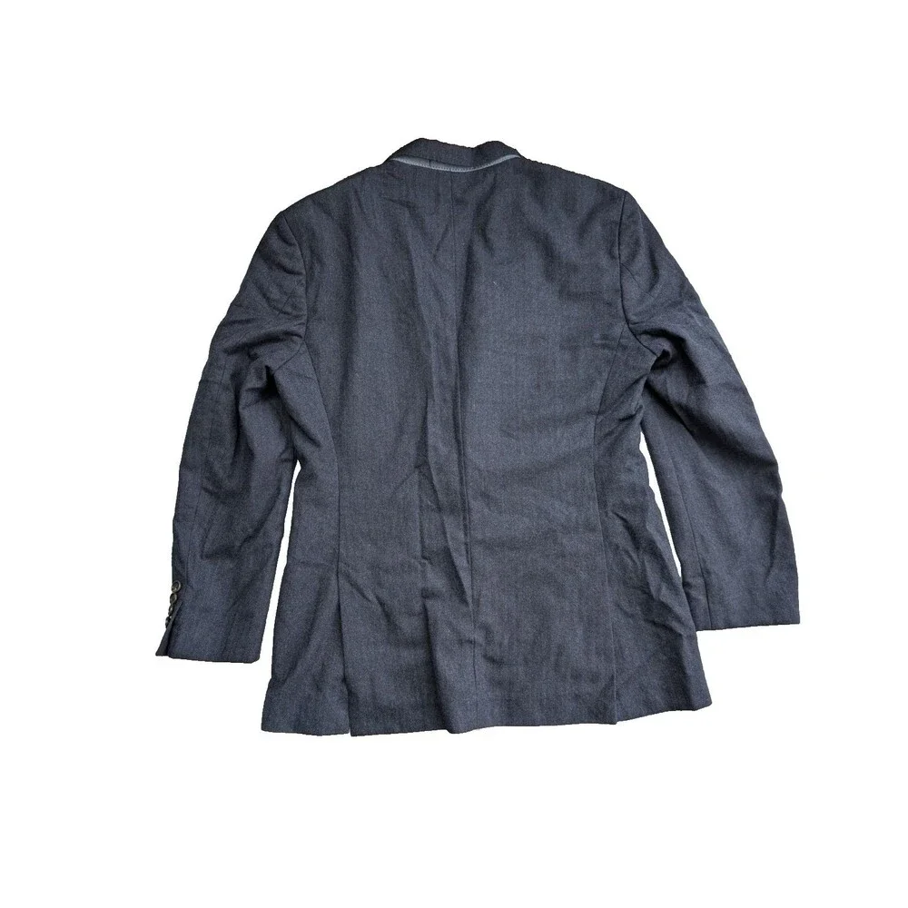 Hugo Boss The Jesse Blue Gray Solid Textured Blazer Sport Coat 38R